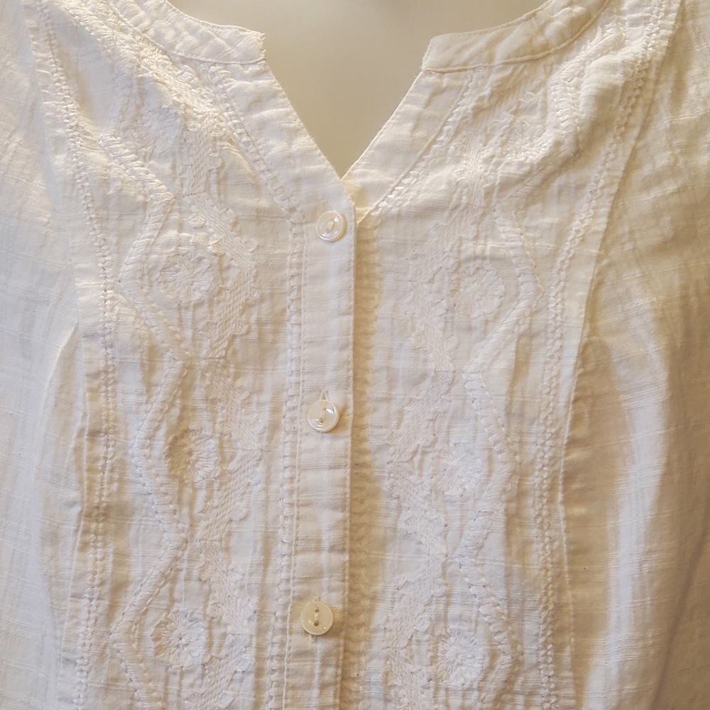 Jm Collections, Petite Roll-Up Button Tab Sleeve - image 3